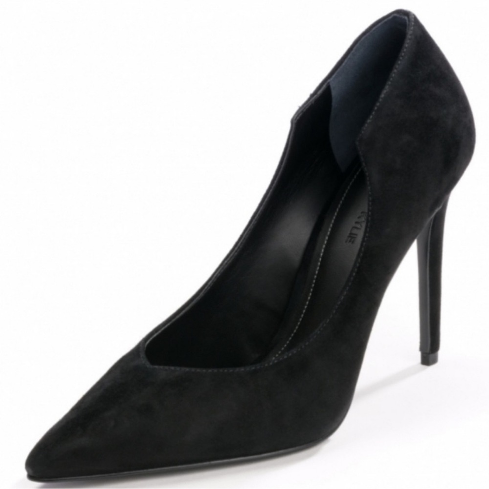 Kendall + Kylie Black Suede Cut Out Pumps